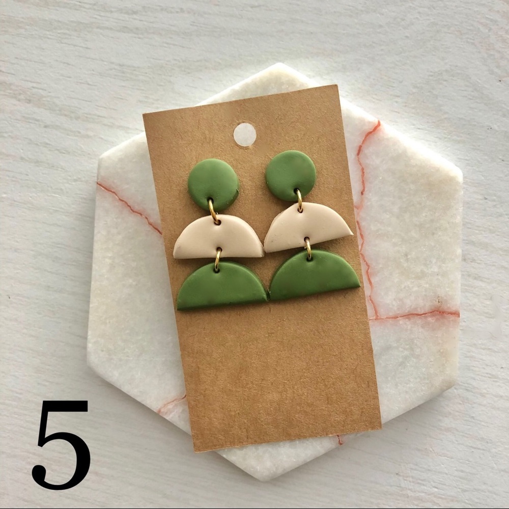 Handmade polymer clay earrings